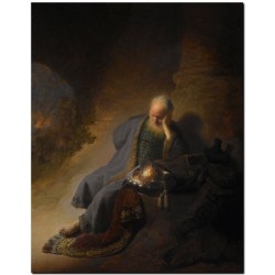 Rembrandt - Jeremiasz płaczący nad zniszczeniem Jerozolimy