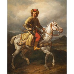 Juliusz Kossak - Lisowczyk na białym koniu