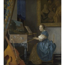 Johannes Vermeer - Młoda dziewczyna przy instrumencie
