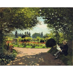 Claude Monet - Adolf Monet czytający w ogrodzie