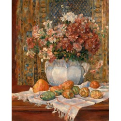 Renoir - Martwa natura, kwiaty z gruszkami