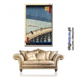 Hiroshige Ando - Nagly deszcz nad mostem Shin-Ohash